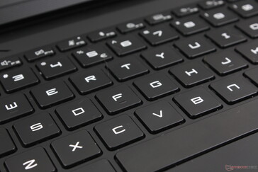 Keys are softer but also much quieter than the mechanical ones on the Titan 18 HX