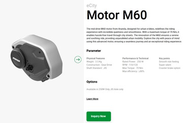 The M60 is rather designed for city bikes (source: Ananda)