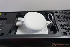 Google's TV stick also fits in, albeit less ideally.