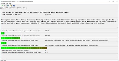 Maximum latency after 10 seconds of Prime95