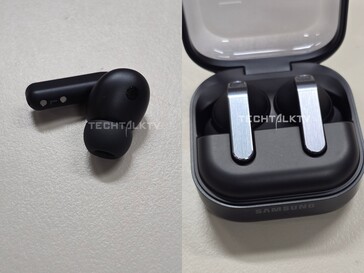 Alleged dummy unit of Galaxy Buds 4 Pro earbud and charging case.