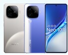 The iQOO Neo 10R comes in Racing Blue and MoonKnight Titanium colorways (Image source: iQOO)