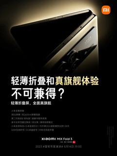 Xiaomi hypes the Mix Fold 3 ahead of its launch. (Source: Xiaomi via Weibo)