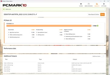 PCMark 10 in battery operation