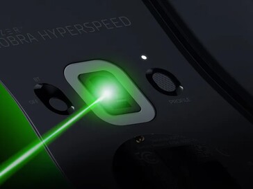 Razer Cobra HyperSpeed uses an older Focus X 26K Optical sensor. (Image source: Razer)