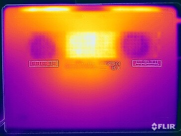 Surface temperatures stress test (underside)