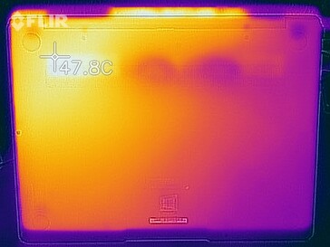 Heat distribution under load at the bottom