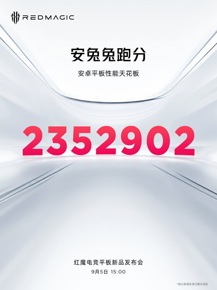 RedMagic claims this AnTuTu score for the Gaming Tablet 2. (Source: RedMagic)