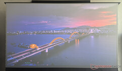 In daylight (window front on the right)