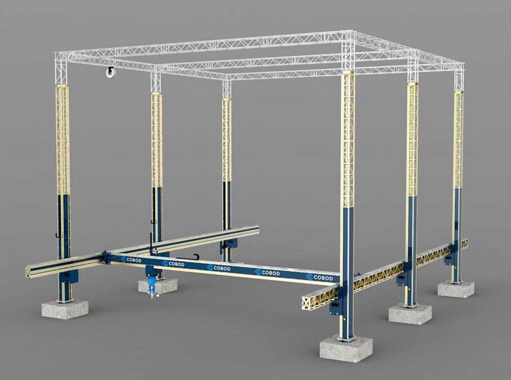 The BOD TOWNHOME 3D-printer, ideal for three story semi-detached homes (Source: nidus3D)