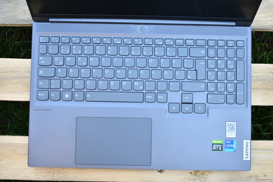 Keyboard deck on the Lenovo Legion Slim 7i
