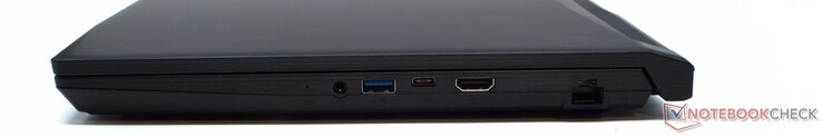 3.5 mm headset port, USB-A 3.2 (5 Gbit/s), USB-C 3.2 (5 Gbit/s), HDMI 2.0 (4K UHD up to 60 Hz), RJ-45 (Gigabit LAN)