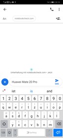 Using the keyboard in landscape mode