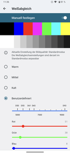 Calman measurement display settings