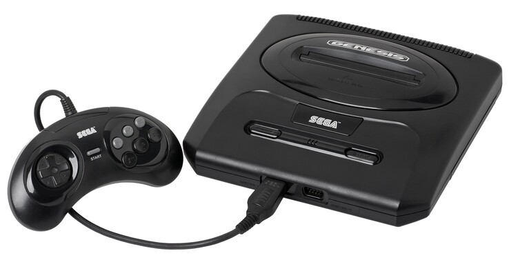 The Sega Genesis Model 2 with a 6 button controller (image source: Wikipedia)