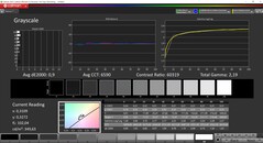 CalMAN grayscale (profile: Display P3)