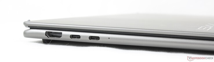 Left: HDMI 2.1, 2x USB-C Thunderbolt 4 w/ DisplayPort + Power Delivery