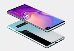 Renders of the Samsung Galaxy S10+. (Source: OnLeaks)