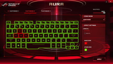 Only two keyboard backlight zones to control