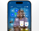 The Liquid Glass software design heavily impacts the aesthetic of the iOS Control Central. (Image source: Apple on YouTube)