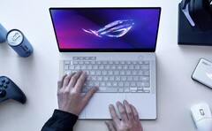The Platinum White ROG Zephyrus G14 is a beautiful laptop with OLED display and AMD Ryzen 9 CPU (Image source: Asus)