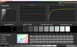 CalMAN gray scale Standard optimized (DCI-P3)