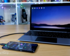 The V50 ThinQ connected to a NexDock 2. (Image source: Somegadgetguy)
