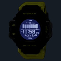 The Casio G-Shock Rangeman GPRH1000RY-1A9 is the only watch in the lineup with a step counter. (Image source: Casio)