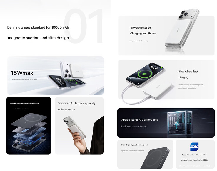 Main highlights of the 10,000mAh Air+ power bank (machine translated)