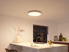 The Philips Hue Devote ceiling light (pictured) has arrived in Europe. (Image source: Philips Hue)