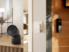 From left to right (pictured), the Philips Hue Secure 2K wired camera, Hue Smart Chime, and Hue Secure wired video doorbell. (Image source: Philips - Edited)