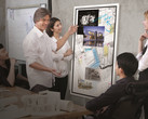 The Samsung Flip allows for more interactive team discussions. (Source: Samsung)