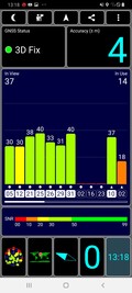 GPS signal strength outdoors