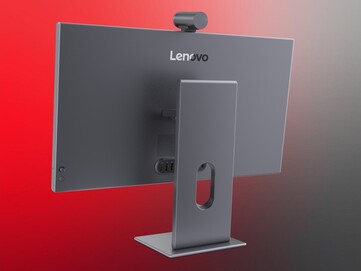 Lenovo Yoga Pro 27UD-10 4K OLED monitor back shown at angle (Image source: Lenovo PR)