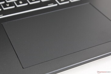 Touchpad is of reasonable size and feedback when pressed, but it's almost too smooth