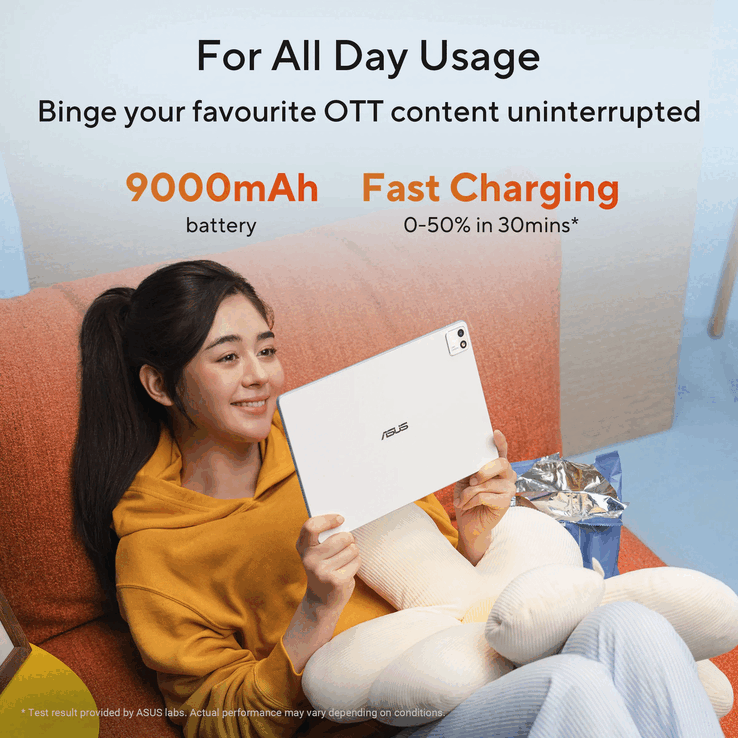 The Pad T3201 boasts a decent 9,000 mAh battery