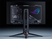 Asus' latest 27-inch gaming monitor adopts its eye-catching semi-transparent design language. (Image source: Asus)