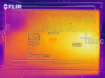 Heat map while idling - bottom