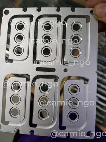 This is apparently how the design of the camera housing on the S21 and S21 Plus will look. (Image source: @camie_ngo)