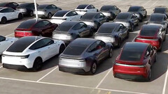 New Model Y Juniper refresh units are ready for delivery at Giga Texas (Image source: Brad/YT)