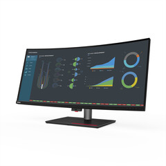 The ThinkVision P40w has a colour-accurate WUHD 21:9 panel served over a Thunderbolt 4 connection. (Image Source: Lenovo)