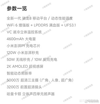 Key specs. (Image source: Weibo)