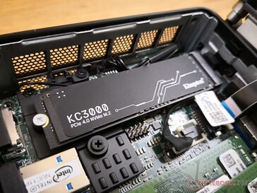 Kingston drive installed on our Intel NUC11 test unit