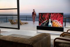 LG's rollable 65-inch Signature OLED R TV has gone on sale in Korea for around US$87,000. (Image: LG)