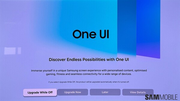 Samsung pushes One UI update based on Tizen 8.0 to its smart TVs. (Image source: SamMobile)