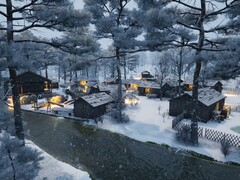 An image showing a village in Sengoku Dynasty.