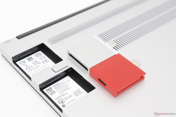 Standard aluminum expansion card compared to the new plastic version