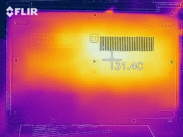 Heat generation bottom side (idle)