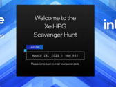 Intel's new Xe HPG GPU scavenger hunt landing page. (Image: Intel)