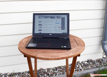 Dell Inspiron 15 7000 in the shade